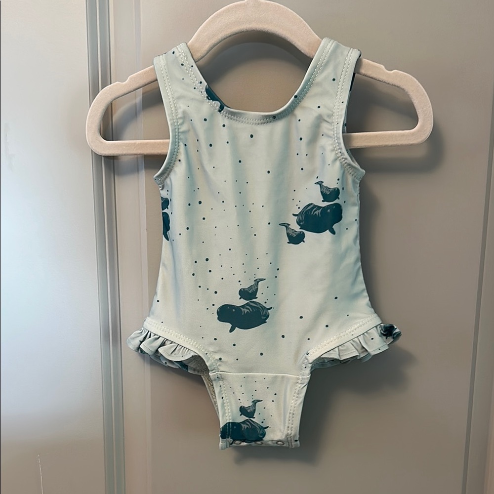 NWOT Kate Quinn Blue Kids Swim One Piece